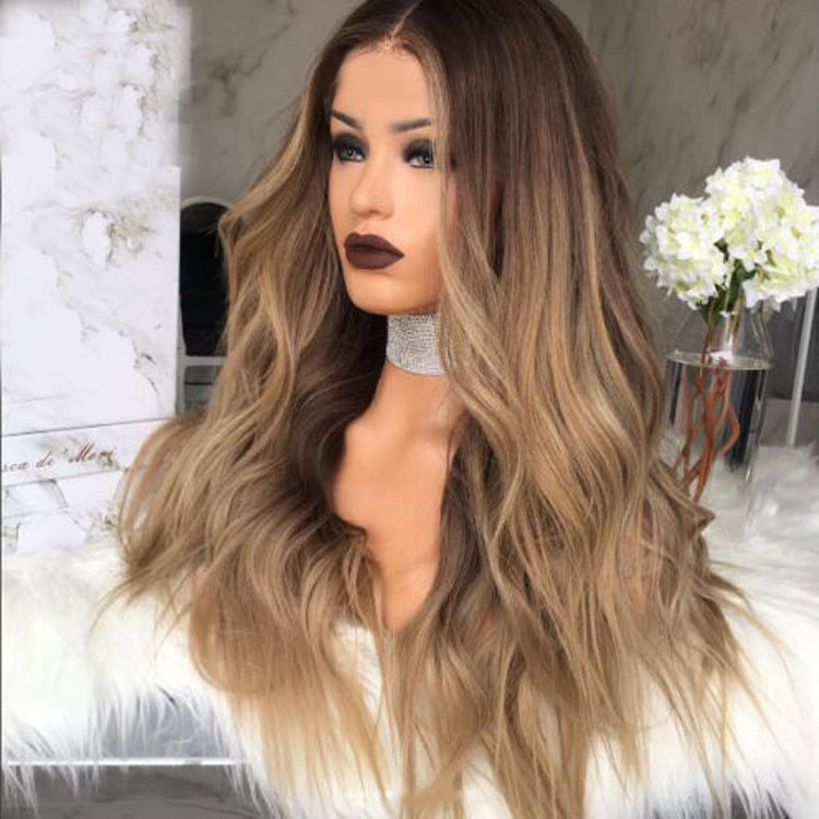 European And American Ladies With Long Brown Gradual Curly Hair