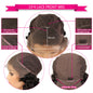 Mid-point Wine Red African Small Curly Long Wig