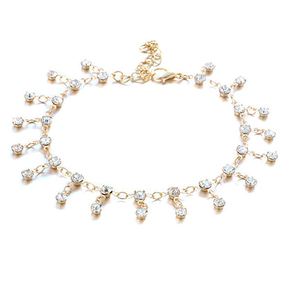 Tassel round pendant anklet