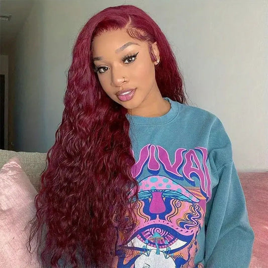 Wine Red Deep Hair Wigs