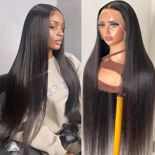 Lace Wig Women's Long Straight High-temperature Fiber