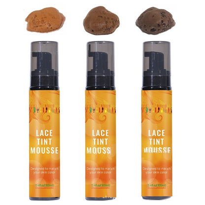 Lace Tint Mousse Waterproof Wig Tint Spray For Toupees Light Brown Wig Knots Healer Quick Dry Wig Grids Concealer No Residue