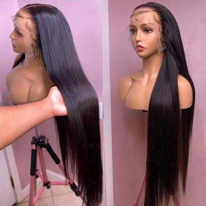 Lace Wig Women's Long Straight High-temperature Fiber