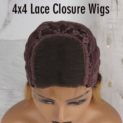 Mid-point Wine Red African Small Curly Long Wig